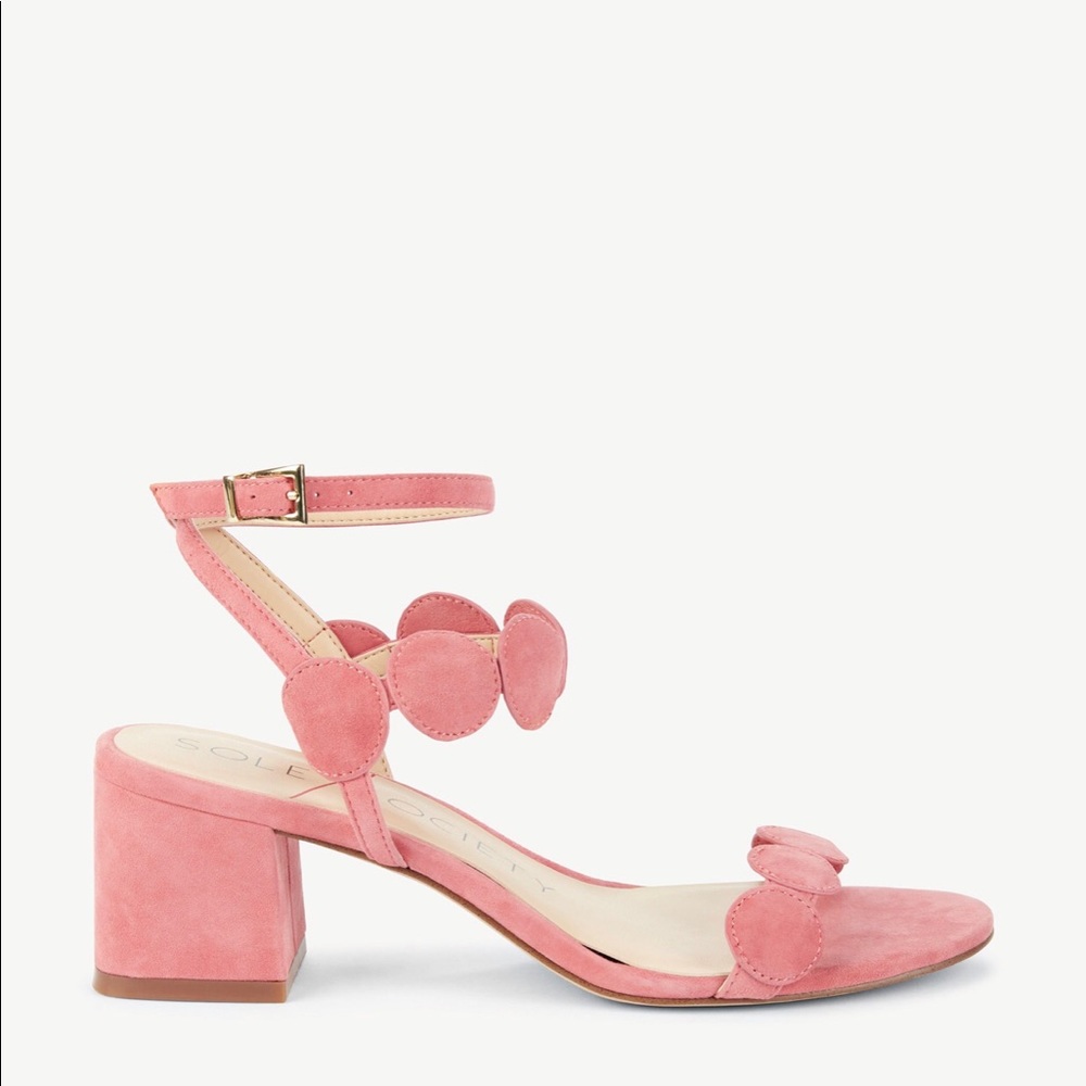Pink Suede Sole Society Sandals